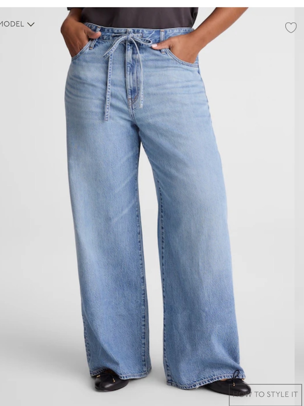 The Curvy Ultimate Wide-Leg Jean in Airy Denim - Raebrook WashAiry - Picture 2 of 11